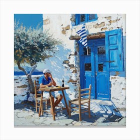 Greek Ouzo Man Canvas Print