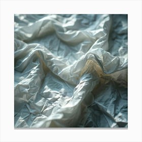 Abstract Texture Crinkled Patterned Paper Zigzag Folds Interwoven Creases Casting Subtle Shadows (6) Canvas Print