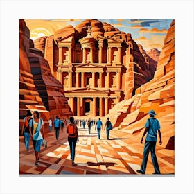 Petra At Sunrise Canvas Print