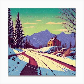 Winter Road Canvas Print