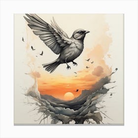 Bird In Flight Canvas Print