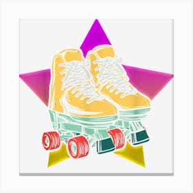 Inline Skates Roller Eighties Outfit Men Women Rollerskates Canvas Print