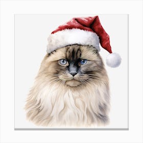 Santa Cat 10 Canvas Print