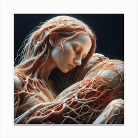 Woman Wrapped In Vines Canvas Print