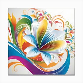 Rainbow Flower Canvas Print