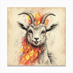 Goat Of Fire 1 Canvas Print