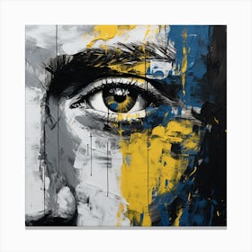 Right Face Abstact Art Canvas Print