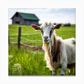 Goat On A Farm Canvas Print