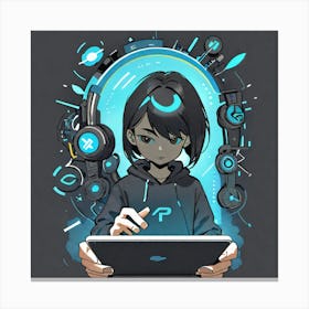 Emo Girl Canvas Print