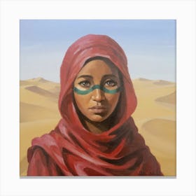 Girl In The Desert Canvas Print