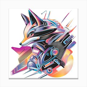 Futuristic Fox Canvas Print