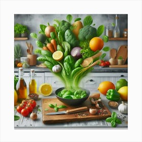 Healthy Food Concept Canvas Print