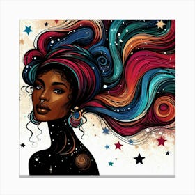 Zephyra Celestial Portrait Canvas Print