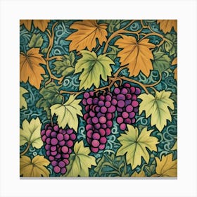 william morris Grapes And Leaves Canvas Print