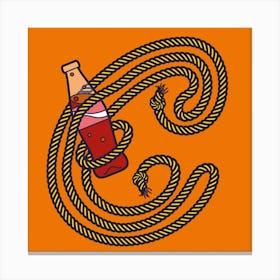 C Cola Dropcap Canvas Print