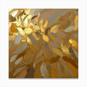 Golden Feathers Canvas Print
