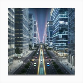 Futuristic Cityscape 40 Canvas Print