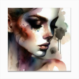 Watercolor Of A Woman 63 Canvas Print