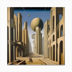 Metaphysical City Of The Future Canvas Print