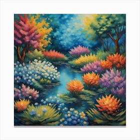 Enchanted Bloom: A Magical Garden Tapestry Canvas Print