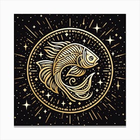 A Zodiac symbol, Fish 1 Canvas Print