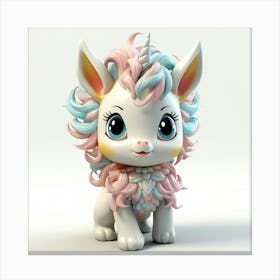 Unicorn 3d Model Canvas Print