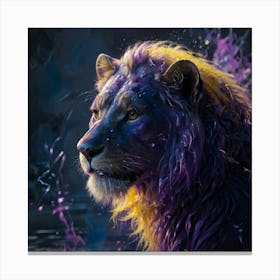 Purple Lion Canvas Print