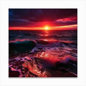 Sunset Over The Ocean 59 Canvas Print