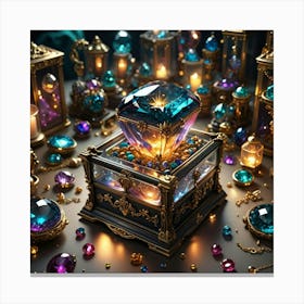 Magic Box With Jewels Canvas Print