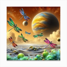 Dragon flies Canvas Print