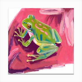 Green Tree Frog 03 Canvas Print