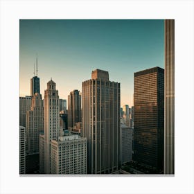 Chicago Skyline during sunset Canvas Print