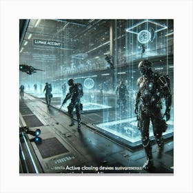 A Futuristic Science Fiction Depiction Of Stealth Canvas Print