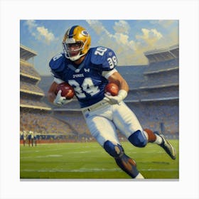 Victory in Sight Football Hero on the Move Canvas Print