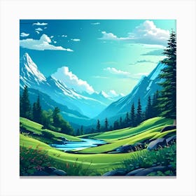 Landscape Painting 3 Canvas Print