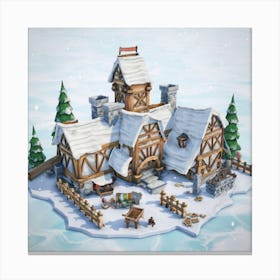 A Snow Village 7 Canvas Print