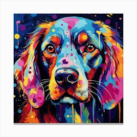 Colorful Dog Painting Canvas Print