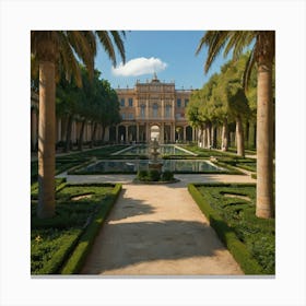 Palace Courtyard - Palace Stock Videos & Royalty-Free Footage Canvas Print