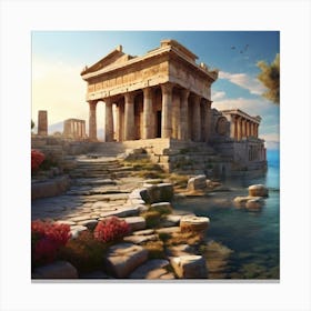 Ancient Greek Temple 1 Canvas Print