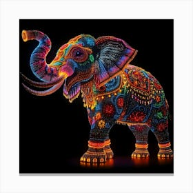 Elephant In The Dark 1 Canvas Print