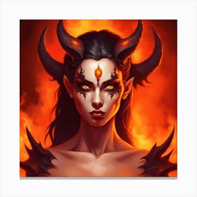 Seductress of the Flames Canvas Print