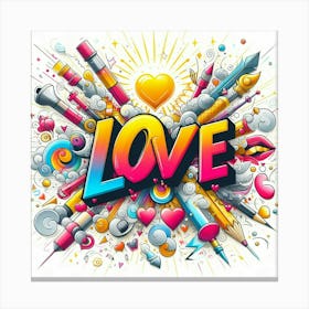 Love Illustration Canvas Print