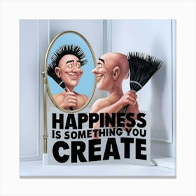 Happiness Is Something You Create Canvas Print