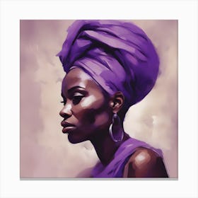 Purple Turban Canvas Print