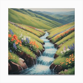 Stream In The Hills Canvas Print