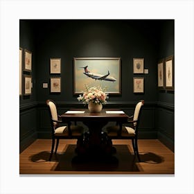 Table In An Gallery Canvas Print