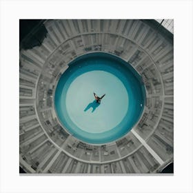 Something In A Circular Pool Canvas Print