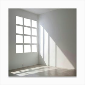 Empty Room With Windows Canvas Print