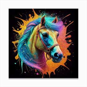 Colorful Horse Painting 1 Canvas Print