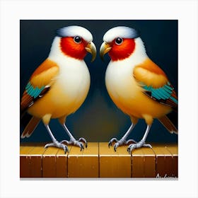 Two Birds Showing Love2 (1) Canvas Print